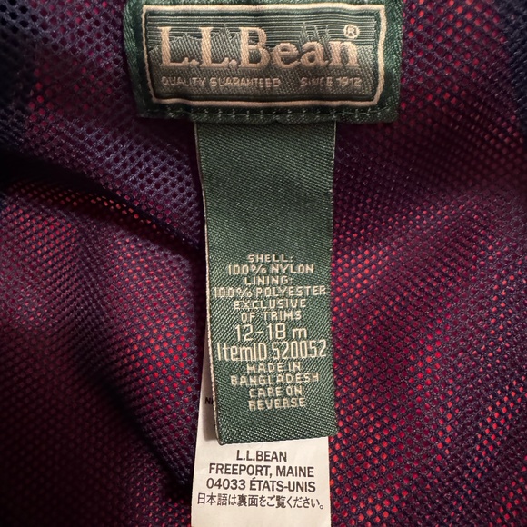 L.L. Bean Toddlers' Discovery EUC Rain Jacket Colorblock, Size 2T, (Red/Blue) - Picture 8 of 14